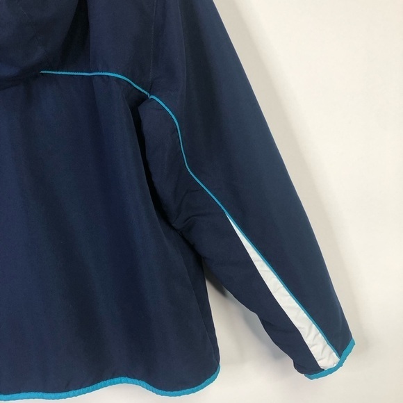 Studio Works Navy blue casual athleisure hooded zip front jacket size Medium - Picture 5 of 11